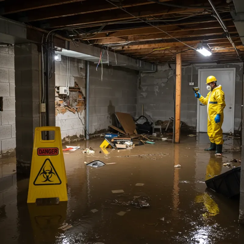 Flooded Basement Electrical Hazard in Pocahontas County, WV Property