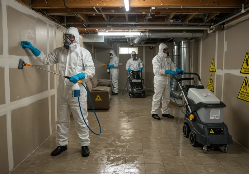Basement Moisture Removal and Structural Drying process in Pocahontas County, WV